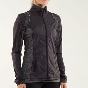 Lululemon Run: Featherweight Hybrid Jacket Black Women’s Size 6